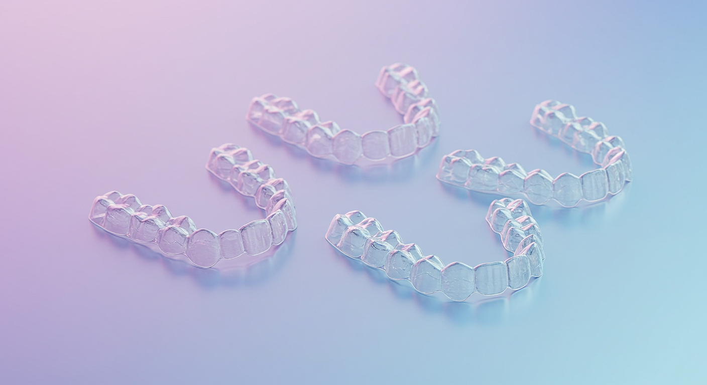 Set of clear alignment trays.