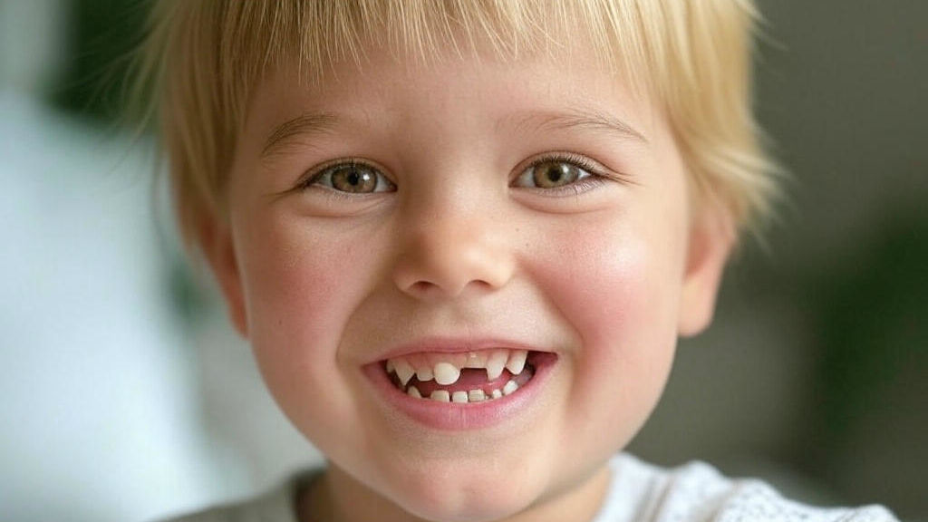 Smiling child showing baby teeth - complete parent guide